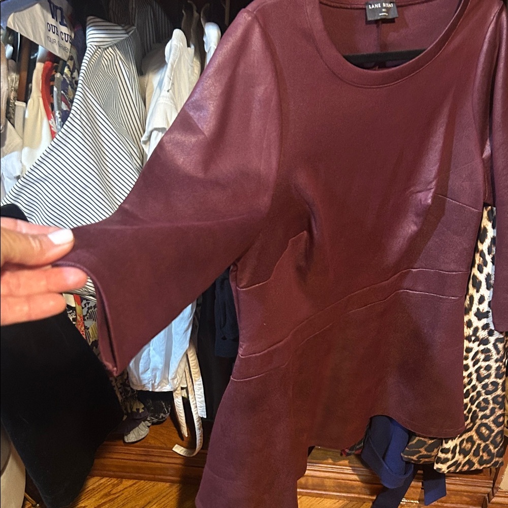 Lane Bryant Rich Purple Blouse - Picture 3 of 3